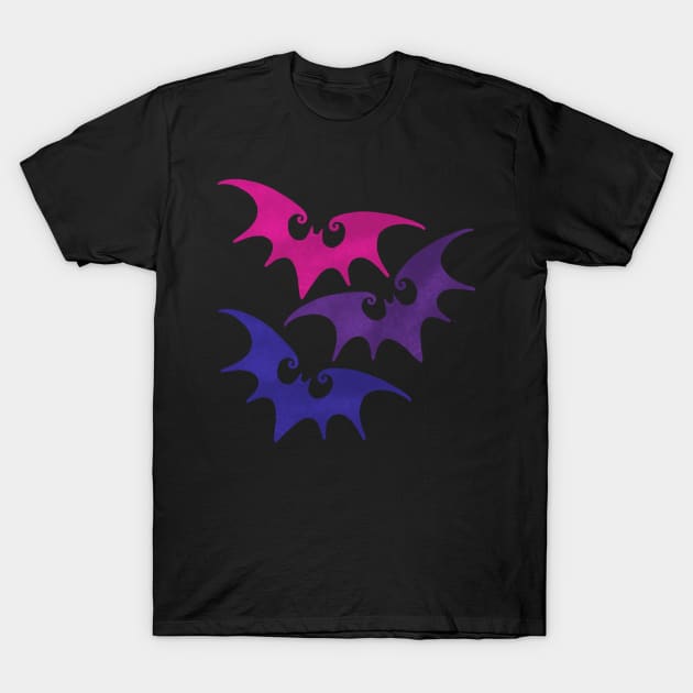 Bi Bats T-Shirt by UndrDesertMoons